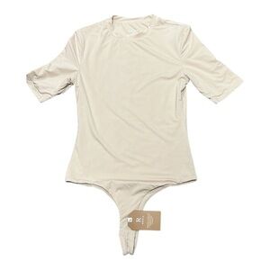 REORIA - NWT - Beige Short Sleeve Bodysuit